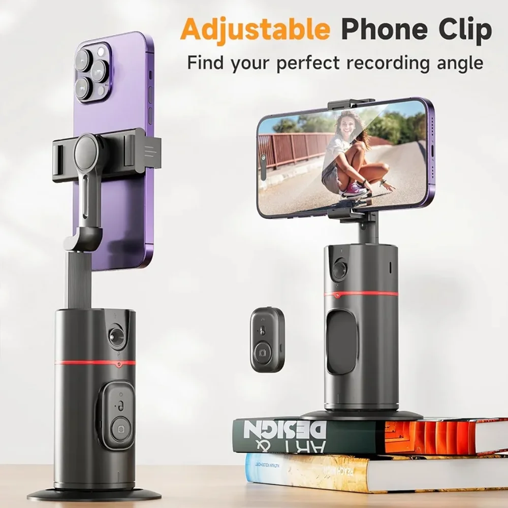 Auto Face Tracking Tripod, No App Required, 360° Rotation Auto Tracking